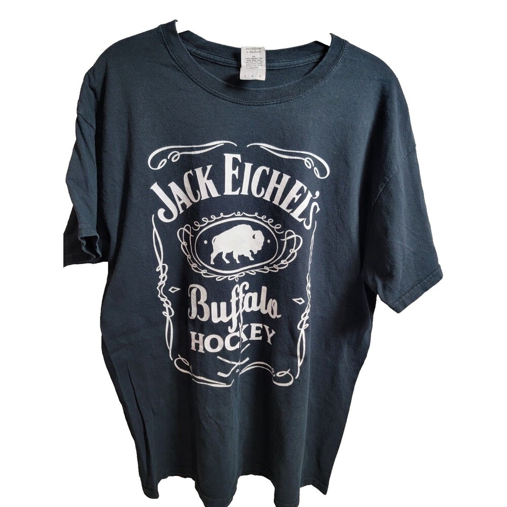 (Jack Daniel's whiskey) Jack Eichel's Buffalo Hockey with a Buffalo Sabres logo